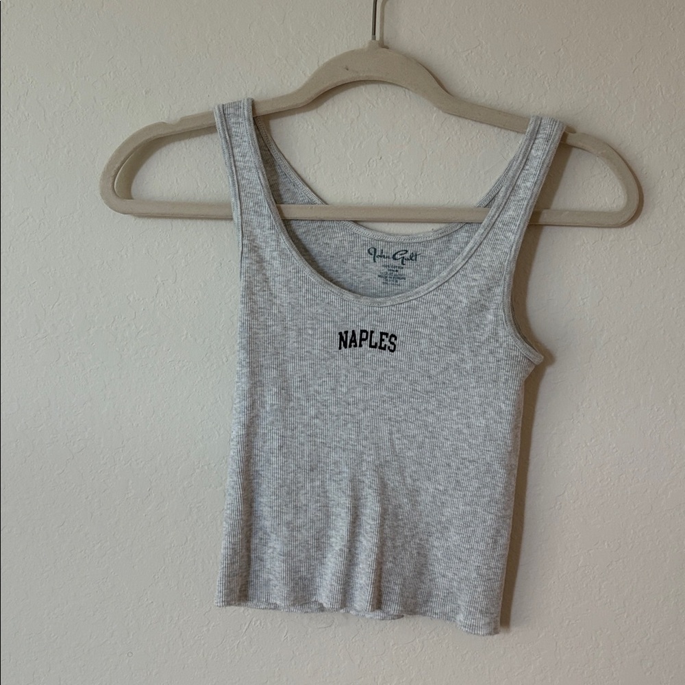 Brandy Melville Gray Ribbed Tank